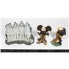 Image 1 : HOWLING WOLF STATUE AND EAGLES FIGURINE