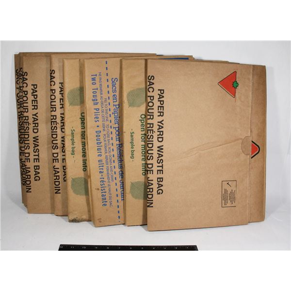 LOT OF YARD WASTE PAPER BAGS