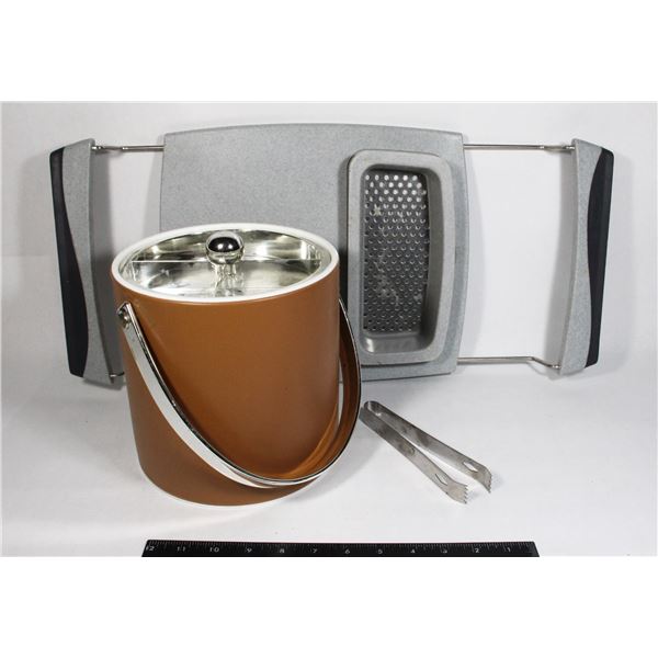 ICE BUCKET WITH TONGES SOLD WITH ADJUSTABLE