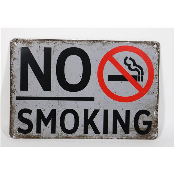 NEW NO SMOKING METAL SIGN