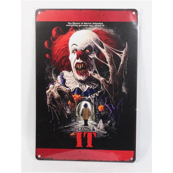 NEW STEPHEN KING'S IT THEME METAL SIGN