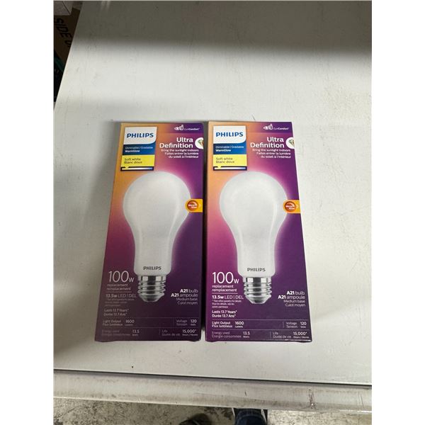 Phillips ultra definition, hundred watt lightbulbs
