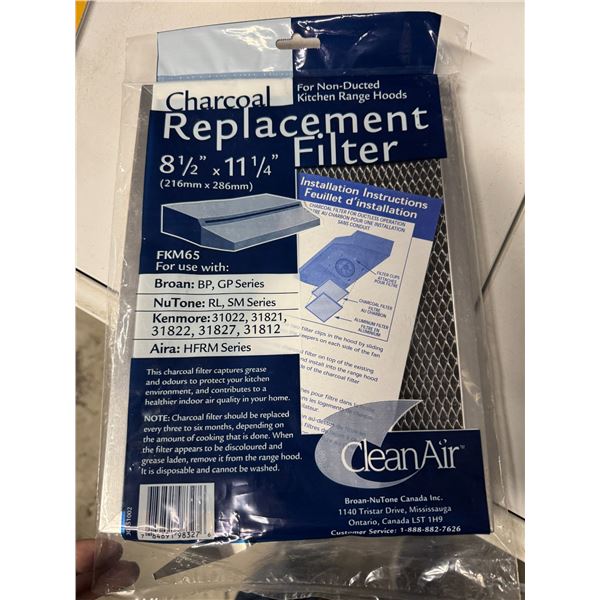 Charcoal replacement filter eight and half inch by 11 1/4 inch