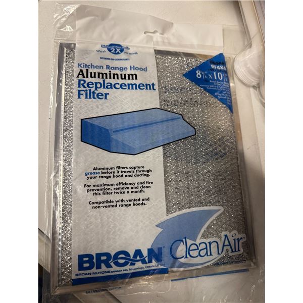 Range hood aluminum replacement filter eight and three-quarter inch by 10 1/2 inch