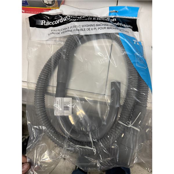 6 foot flexible plastic washing machine drain hose