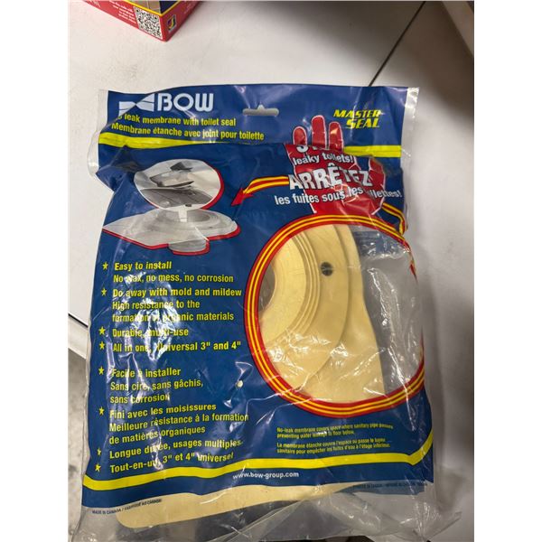 Master seal no leak membrane with toilet seal