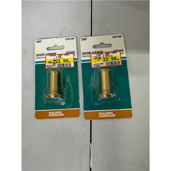 Solid brass door viewer