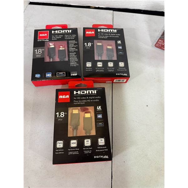 RCA HDMI 1.8 M cables