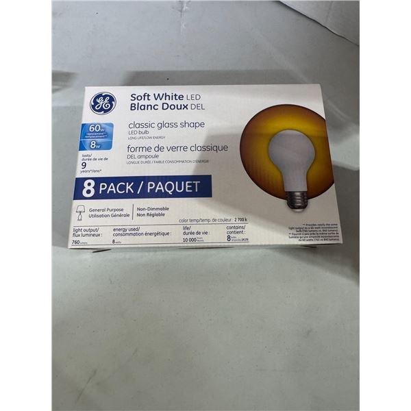 Soft white LED light bulbs, 60 W