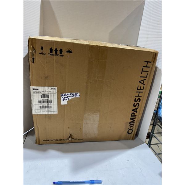 Raise toilet seat with lock arms