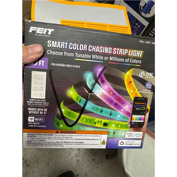 Smart color chasing strip light