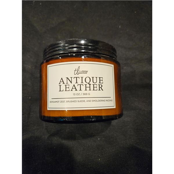 Antique Leather Calender in glass jar