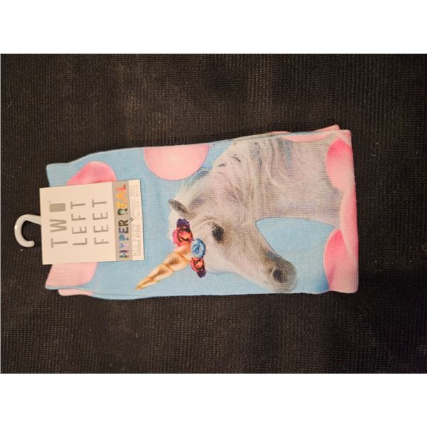 Two Left Feet socks- Unicorn - Big feet size
