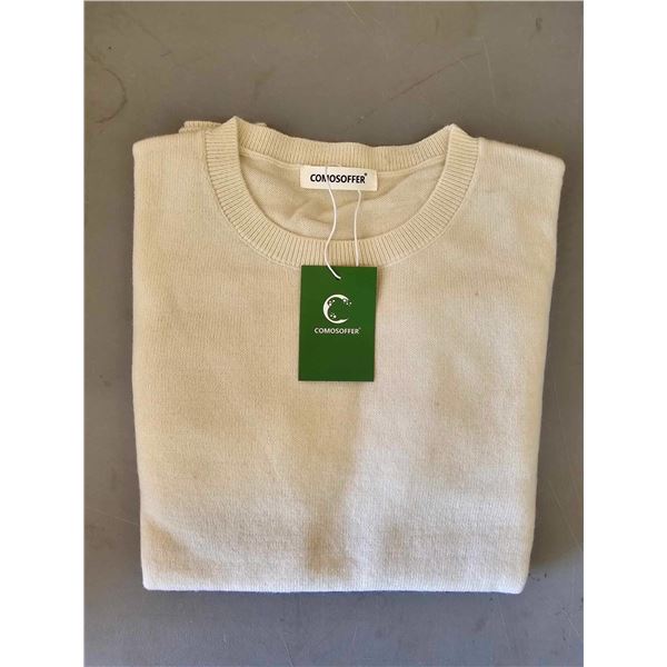 Soft 30% wool sweater- Cream color- Size Medium