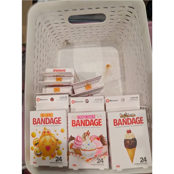 Bin with 20 assorted bandaids