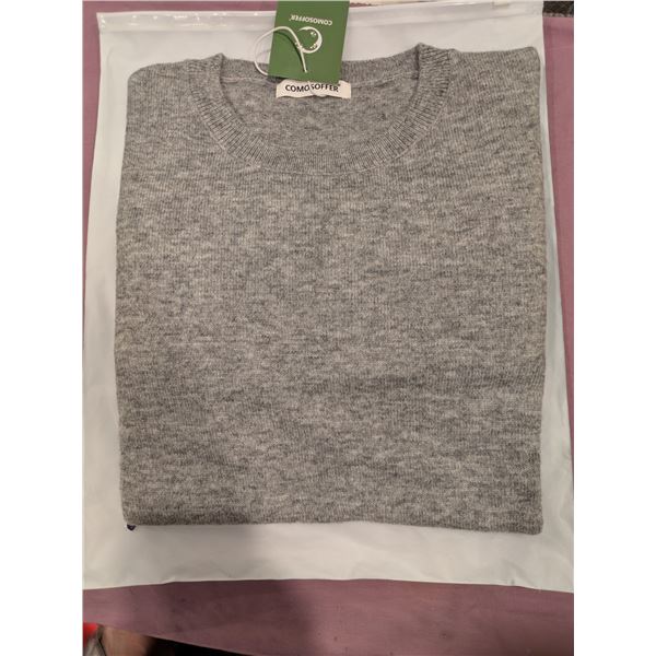 Soft 30% wool sweater- Ash Grey Color- Size Small