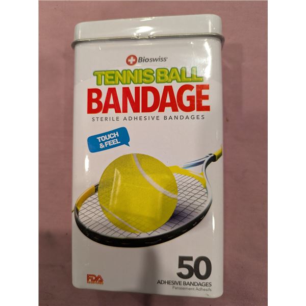 Tennis bandaids in tin