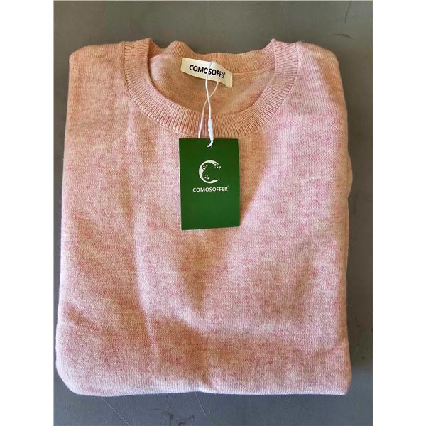Soft 30% wool sweater- Pink- Size Small