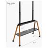 Image 1 : Mobile Easel TV Stand with Shelf for 49” to 75” TVs- TV75R