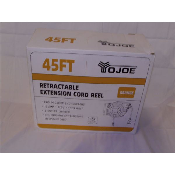 45 FT Retractable Extension Cord Reel-Yojoe (Retail $199)