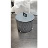 Image 2 : Bergen weave matte Grey wax filled c/holder 4"H 6"