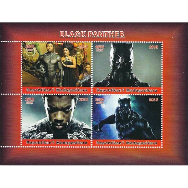 Black Panther Madagascar 2018 Stamp Sheet