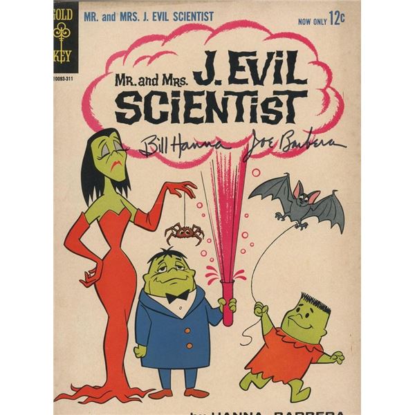 Mr. & Mrs. J. Evil Scientist signed by Hanna and Barberra comic book