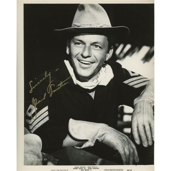 Frank Sinatra signed  Sergeants 3  movie photo. GFA Authenticated