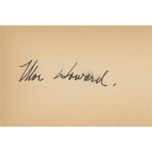 Three Stooges Moe Howard original signature. GFA Authenticated