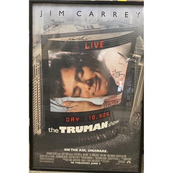 The Truman Show cast signed poster