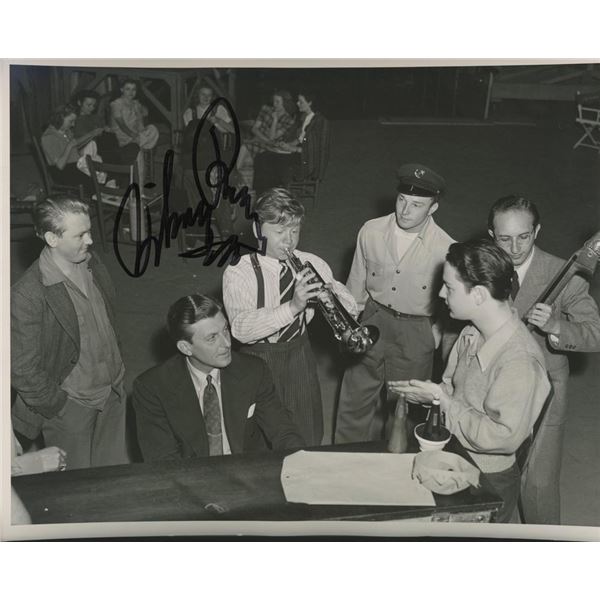 Mickey Rooney signed  Strike up the Band  movie photo. GFA Authenticated