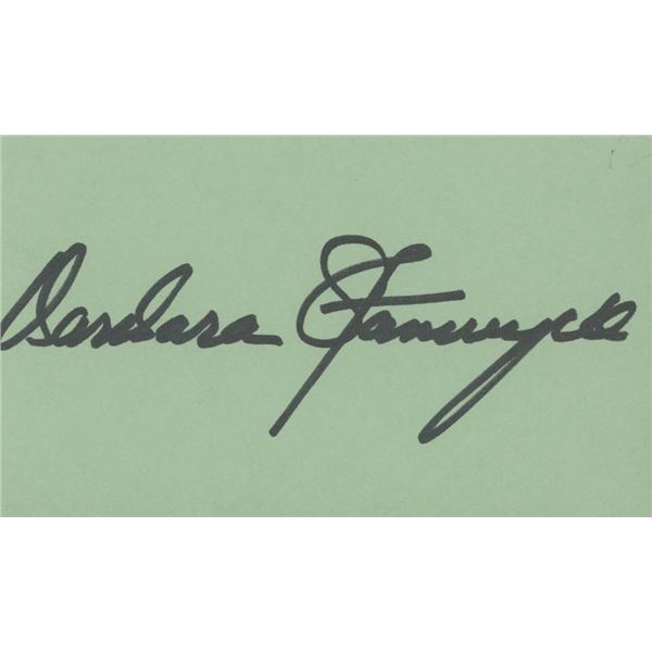 Barbara Stanwyck signature cut