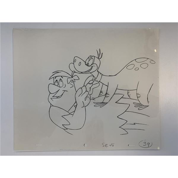 The Flintstones original hand drawn artwork for cartoon