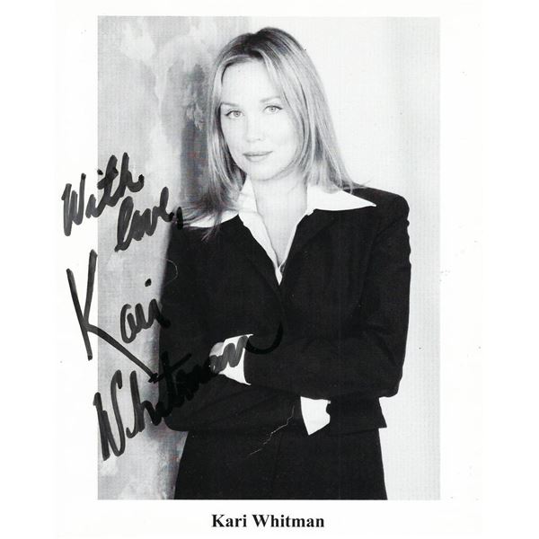 Playmate Kari Whitman signed photo