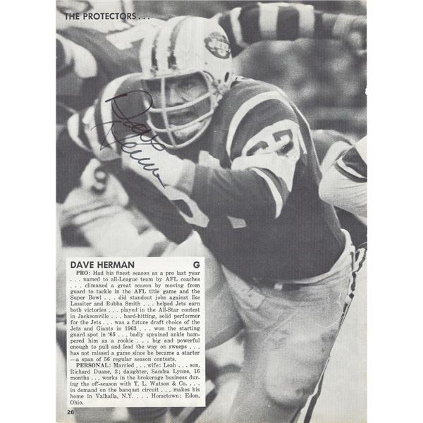 Dave Herman signed magazine photo