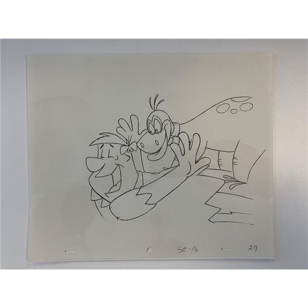The Flintstones original hand drawn artwork for cartoon