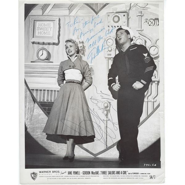 Three Sailors And a Girl  Gordon MacRae and Jane Powell Signed Photo