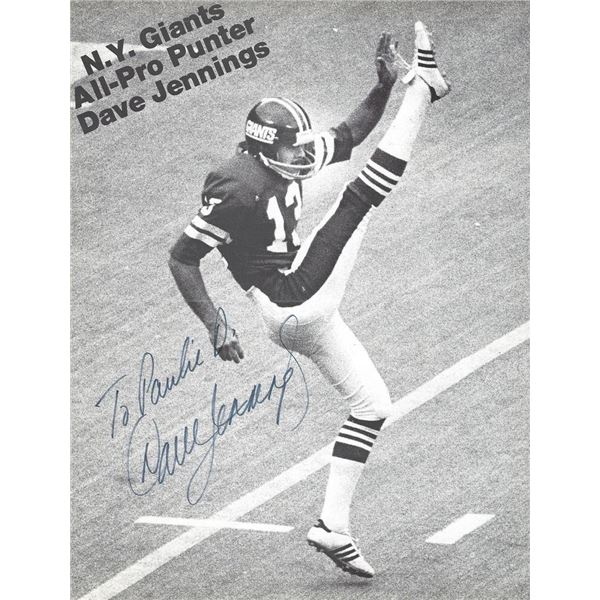 Dave Jennings signed magazine photo