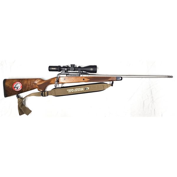 Savage Model 114 Bolt Action Rifle Stainless 7mm Rem Mag c/w Burris Scope
