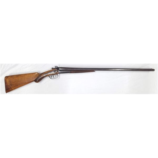 J C Henry Vintage Side by Side Hammer Shotgun 12 ga Made in Belguim