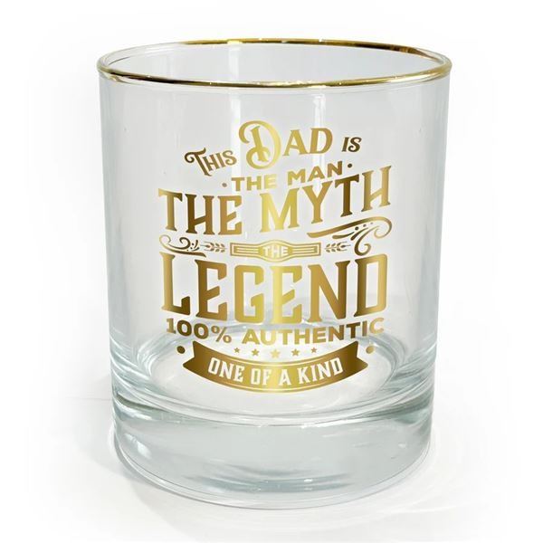 Legends of The World 8 oz Drinks Glass - DAD - NEW