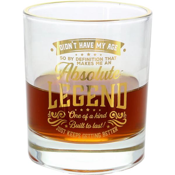Legends of The World 8 oz Drinks Glass - Didnt Have My Age - NEW