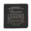 Image 1 : Slate Coaster GRANDPA Legend - NEW 4 inch Stone