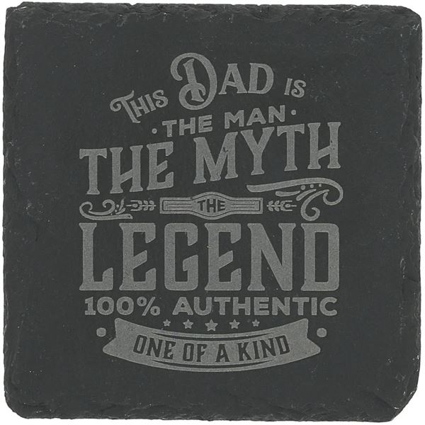 Slate Coaster This DAD - NEW 4 inch Stone