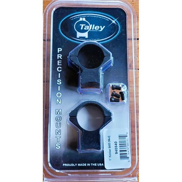 Talley Kimber 8400 1 inch Scope Rings NEW Medium Ht.