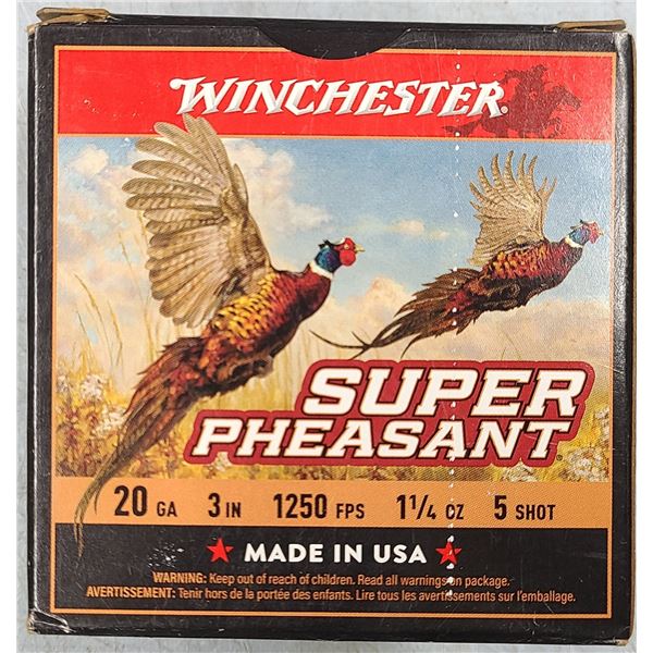 20 ga Winchester Super Pheasant 5 Shot 3 in x 25 rds