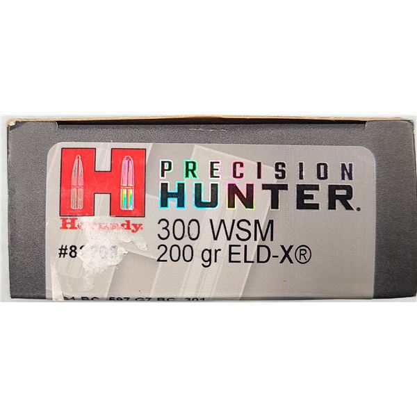 300 WSM Win Short Mag Hornady Precision Hunter 200 gr ELD-X - 20 rds