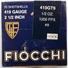 Image 1 : 410 ga Fiocchi 2 1/2 in #9 Shot 1200 fps - 25 rds
