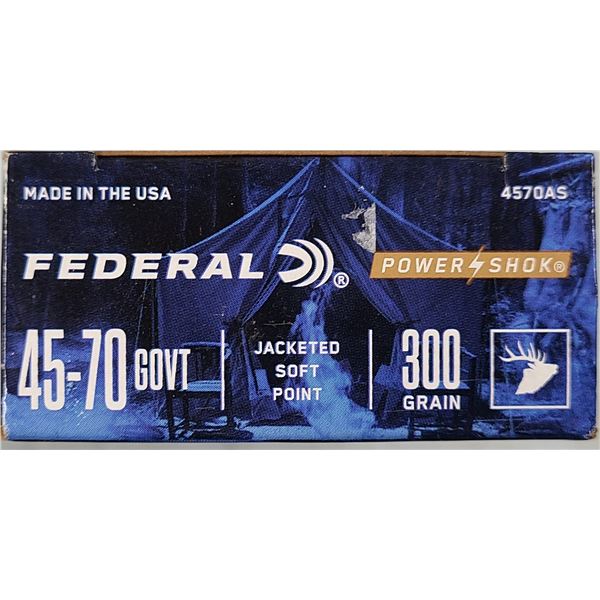 45-70 Govt Federal Power Shok 300 gr Soft Point - 20 rds