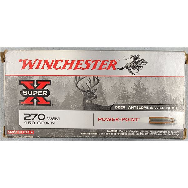 270 WSM Short Mag Winchester 150 gr Power Point - 20 rds
